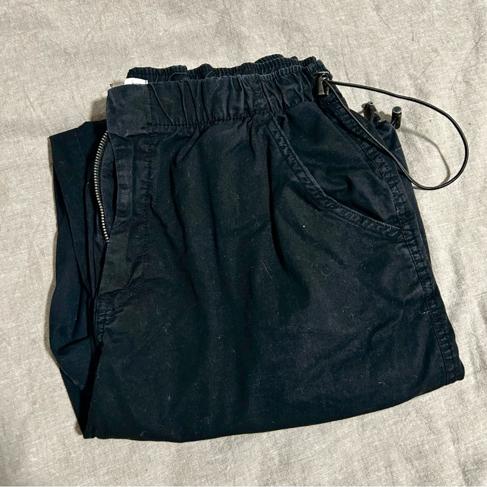 Pull&Bear Black Elastic Waist Pants